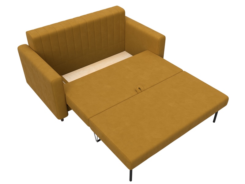 Диван прямой Лига-070, Велюр, BRUT 10 желтый