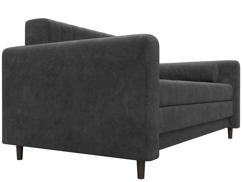 Диван прямой Лига-070, Велюр, BRUT 16 темно-серый