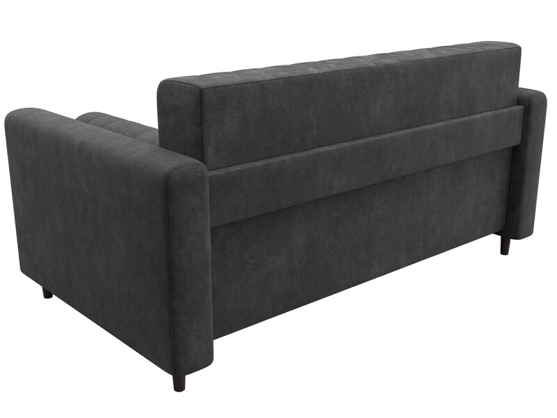 Диван прямой Лига-070, Велюр, BRUT 16 темно-серый