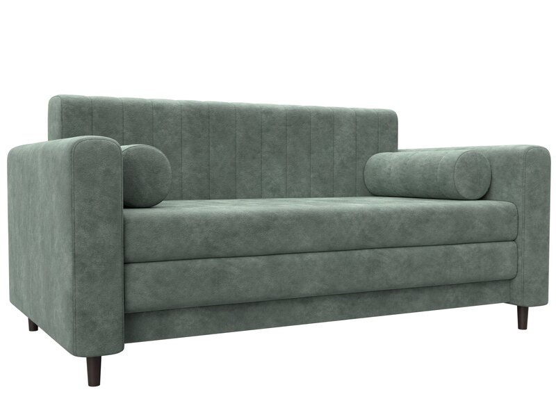 Диван прямой Лига-070, Велюр, BRUT 08 зеленый