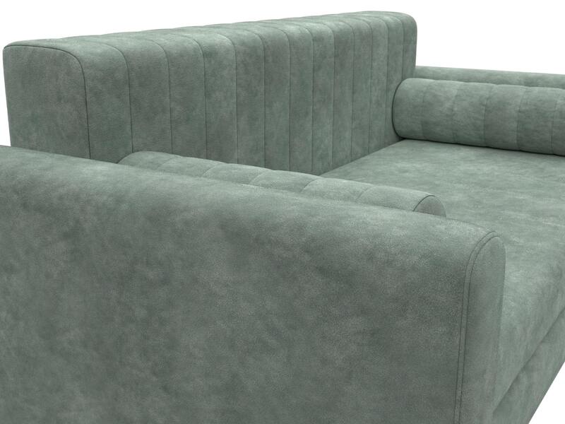 Диван прямой Лига-070, Велюр, BRUT 08 зеленый