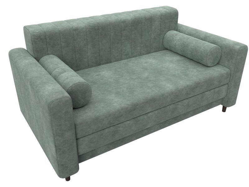 Диван прямой Лига-070, Велюр, BRUT 08 зеленый