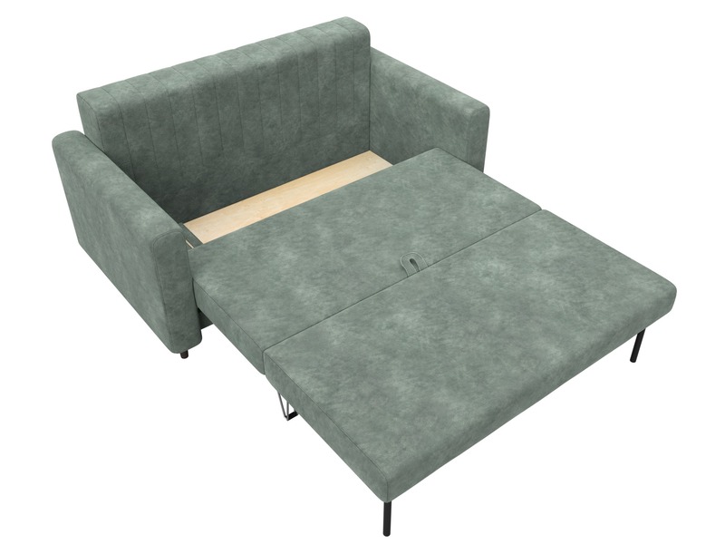 Диван прямой Лига-070, Велюр, BRUT 08 зеленый