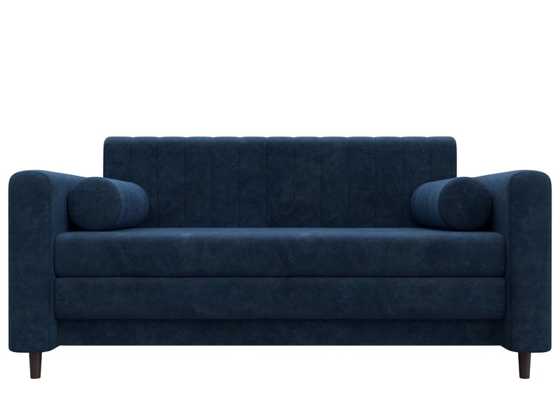 Диван прямой Лига-070, Велюр, BRUT 11 синий