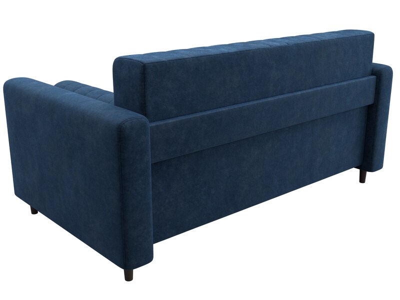 Диван прямой Лига-070, Велюр, BRUT 11 синий
