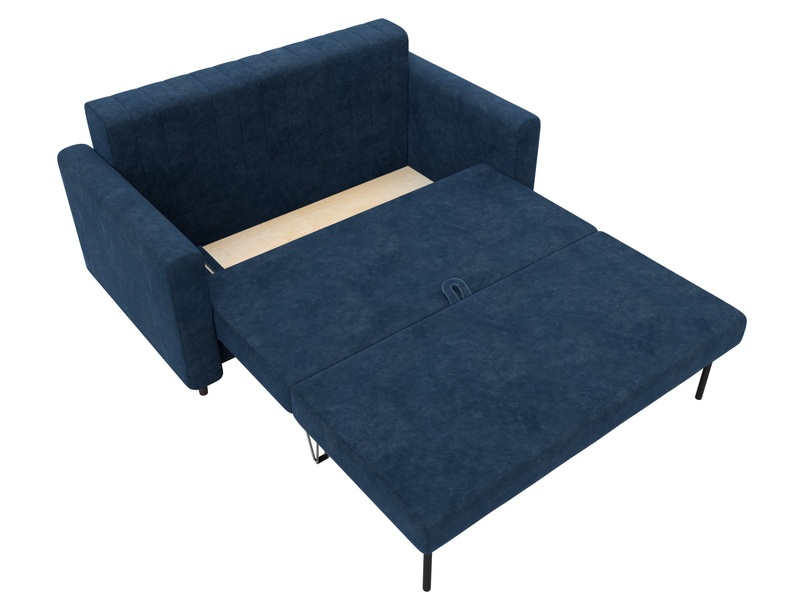 Диван прямой Лига-070, Велюр, BRUT 11 синий