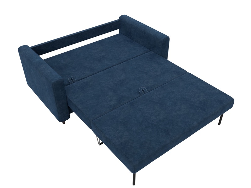 Диван прямой Лига-070, Велюр, BRUT 11 синий