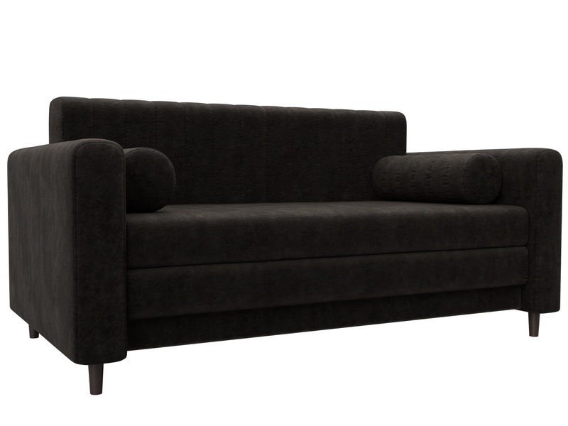 Диван прямой Лига-070, Велюр, BRUT 17 коричневый