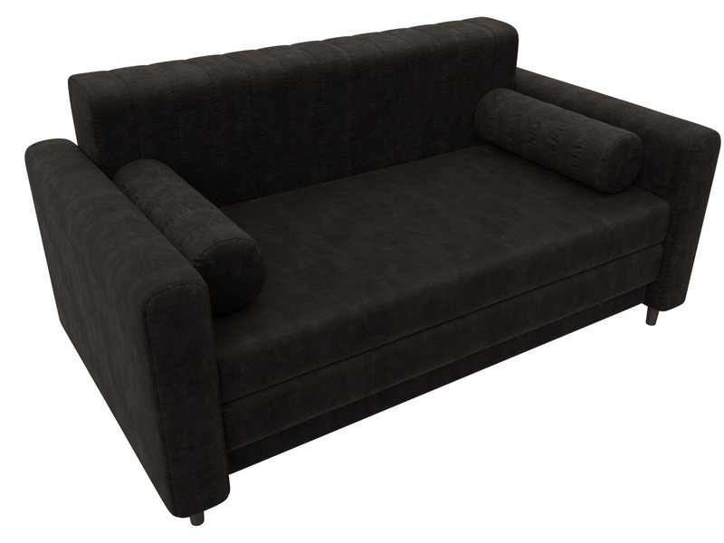 Диван прямой Лига-070, Велюр, BRUT 17 коричневый