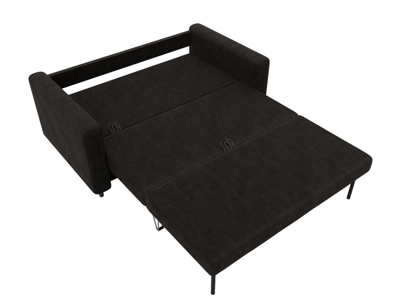 Диван прямой Лига-070, Велюр, BRUT 17 коричневый