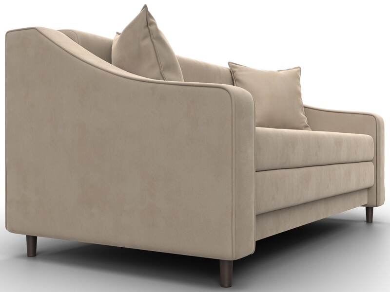 Диван прямой Лига-071, Велюр, SEVEN 729 бежевый