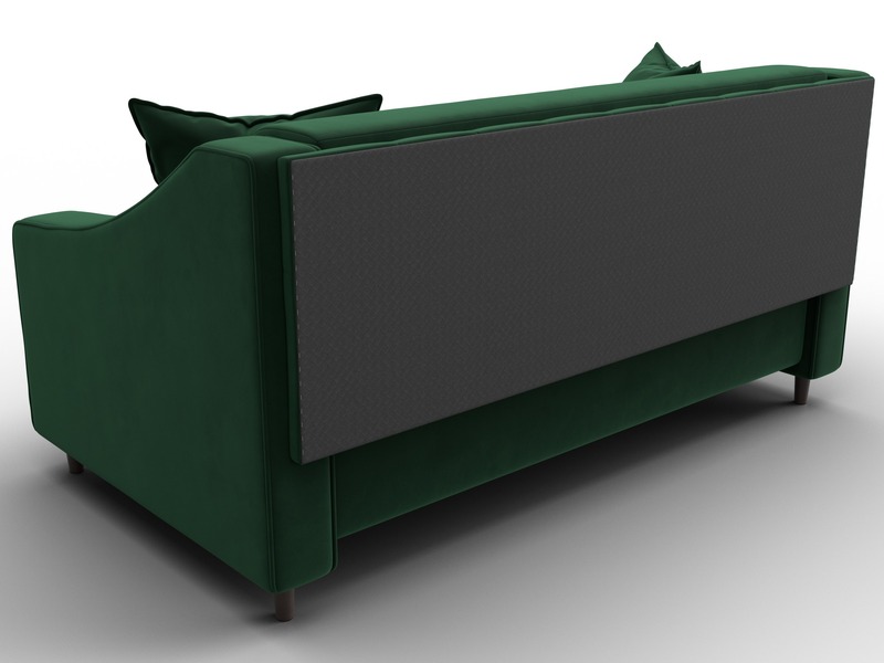 Диван прямой Лига-071, Велюр, SEVEN 626 зеленый