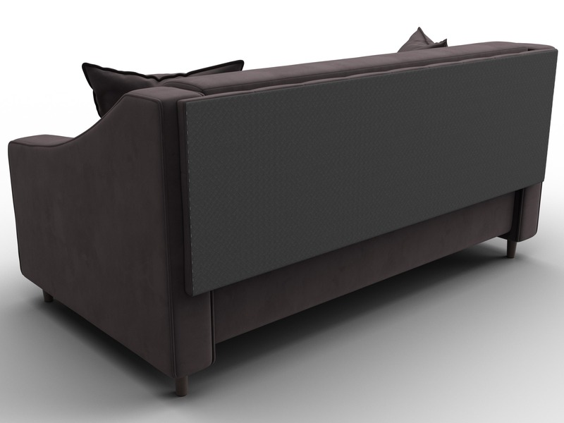 Диван прямой Лига-071, Велюр, SEVEN 727 коричневый