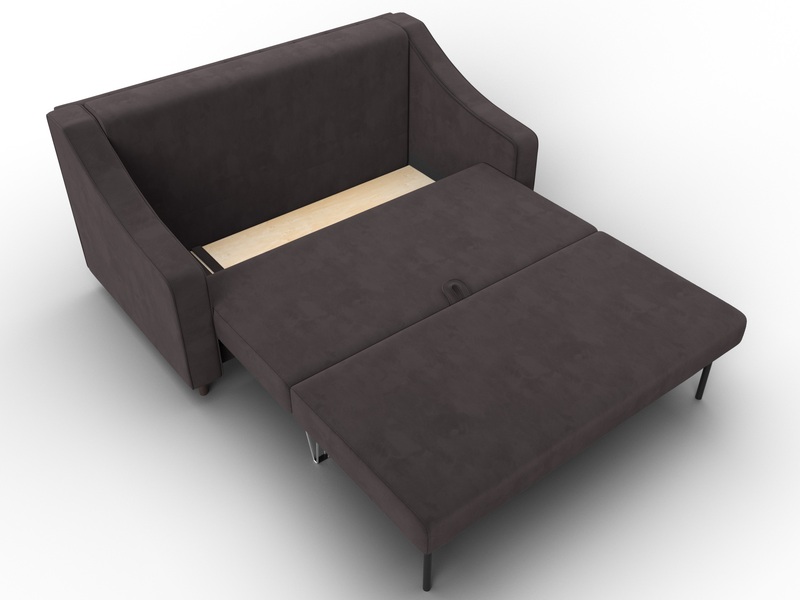 Диван прямой Лига-071, Велюр, SEVEN 727 коричневый