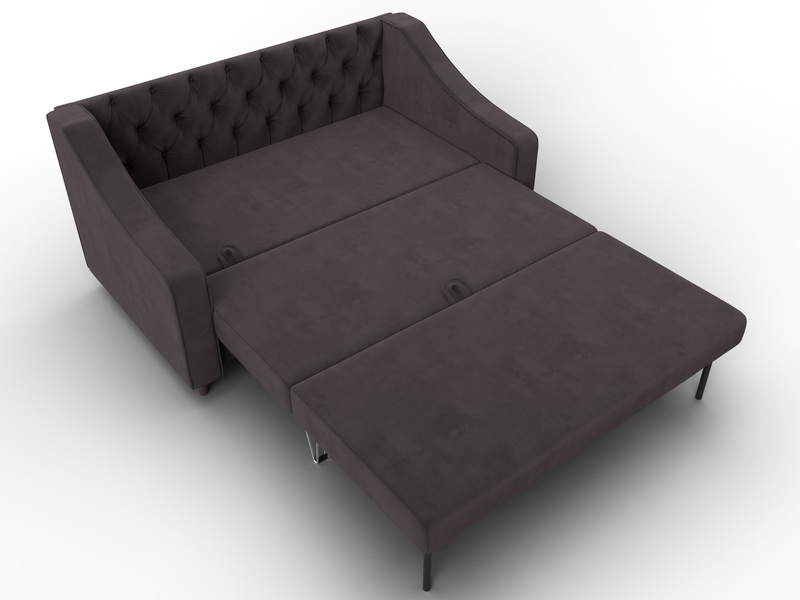 Диван прямой Лига-071, Велюр, SEVEN 727 коричневый