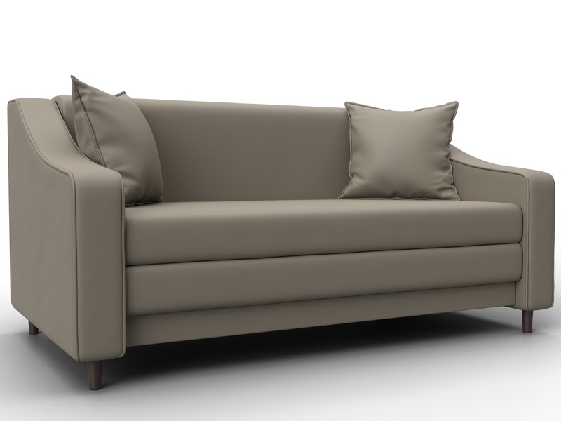 Диван прямой Лига-071, Экокожа, GRIFON 04 бежевый