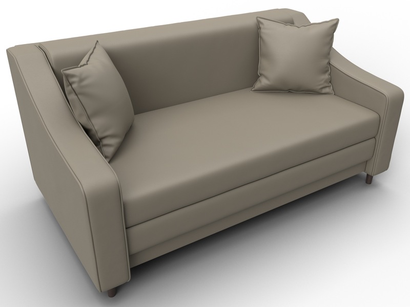 Диван прямой Лига-071, Экокожа, GRIFON 04 бежевый