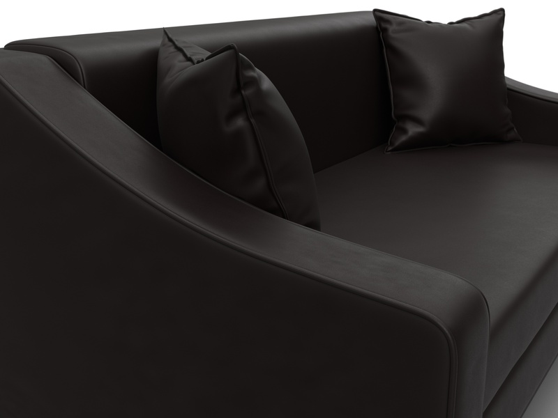 Диван прямой Лига-071, Экокожа, GRIFON 12 коричневый