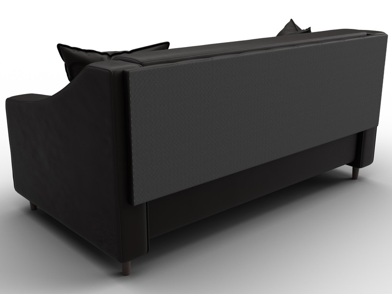 Диван прямой Лига-071, Экокожа, GRIFON 12 коричневый