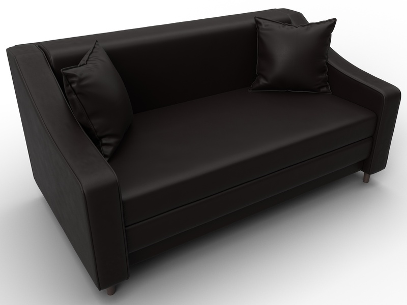 Диван прямой Лига-071, Экокожа, GRIFON 12 коричневый