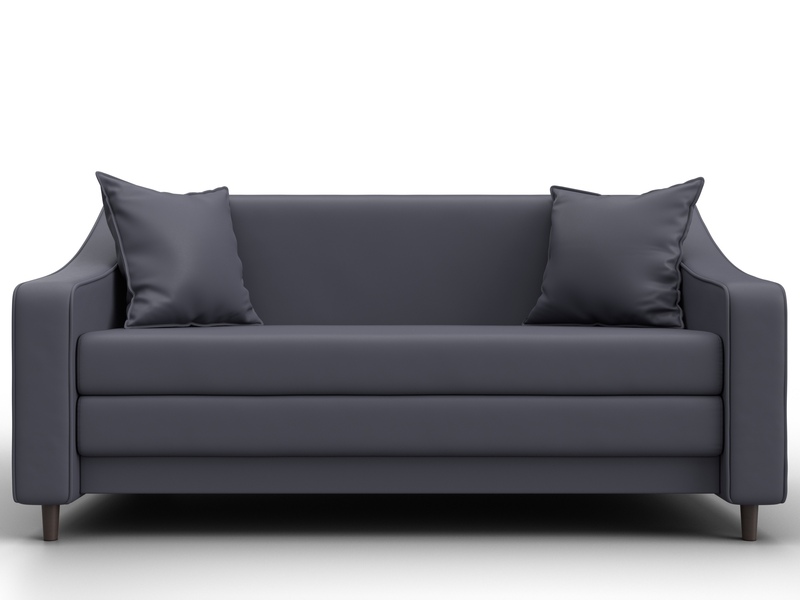 Диван прямой Лига-071, Экокожа, GRIFON 15 серый