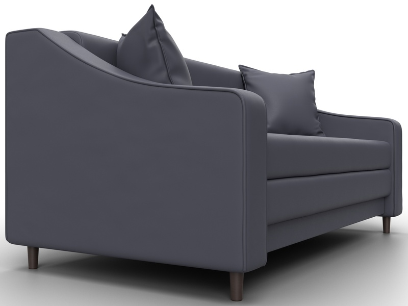 Диван прямой Лига-071, Экокожа, GRIFON 15 серый