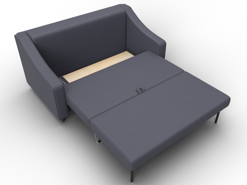 Диван прямой Лига-071, Экокожа, GRIFON 15 серый