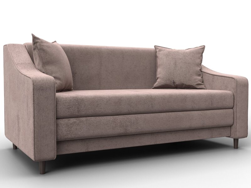 Диван прямой Лига-071, Велюр, TOWER 05 бежевый