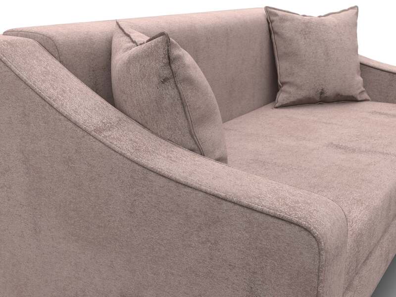 Диван прямой Лига-071, Велюр, TOWER 05 бежевый