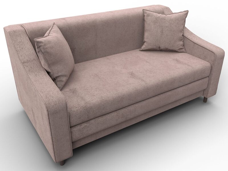 Диван прямой Лига-071, Велюр, TOWER 05 бежевый