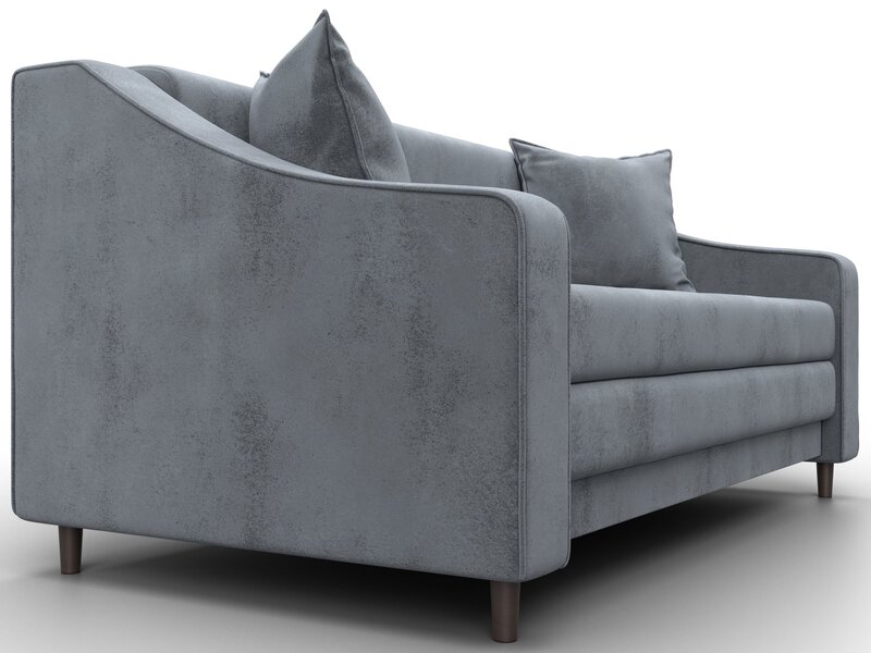 Диван прямой Лига-071, Велюр, TOWER 10 серый