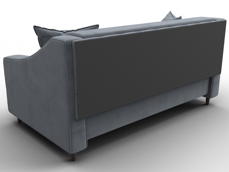 Диван прямой Лига-071, Велюр, TOWER 10 серый