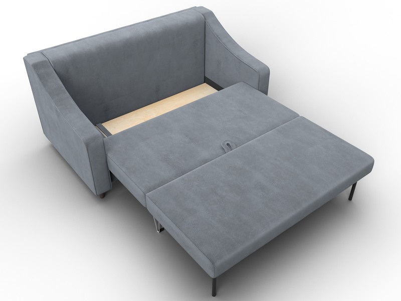 Диван прямой Лига-071, Велюр, TOWER 10 серый