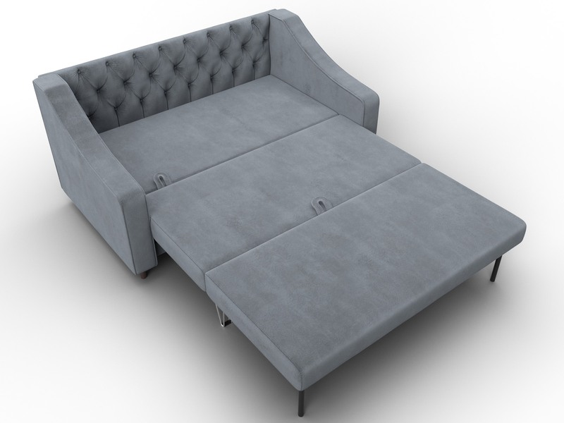 Диван прямой Лига-071, Велюр, TOWER 10 серый