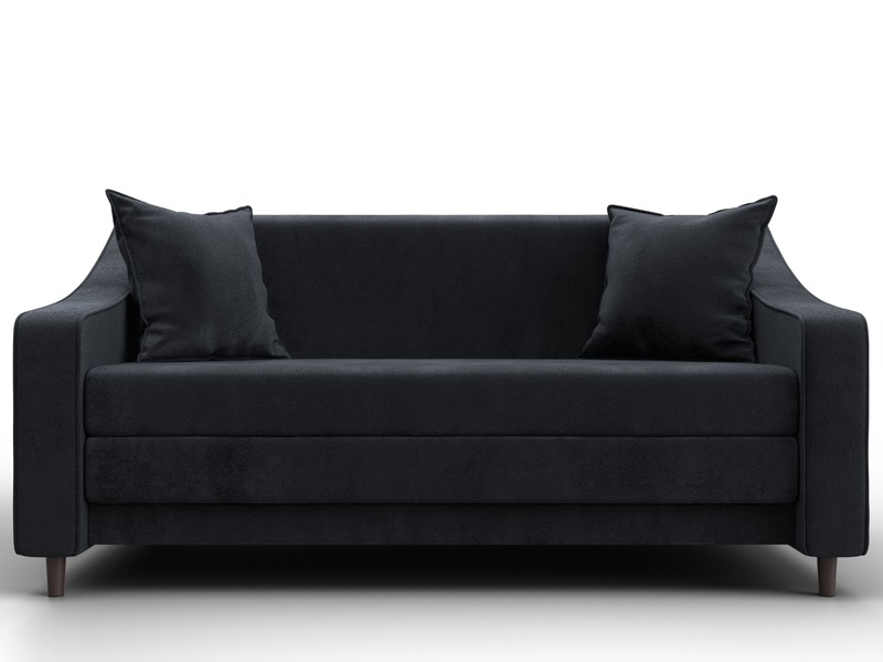 Диван прямой Лига-071, Велюр, TOWER 11 темно-серый