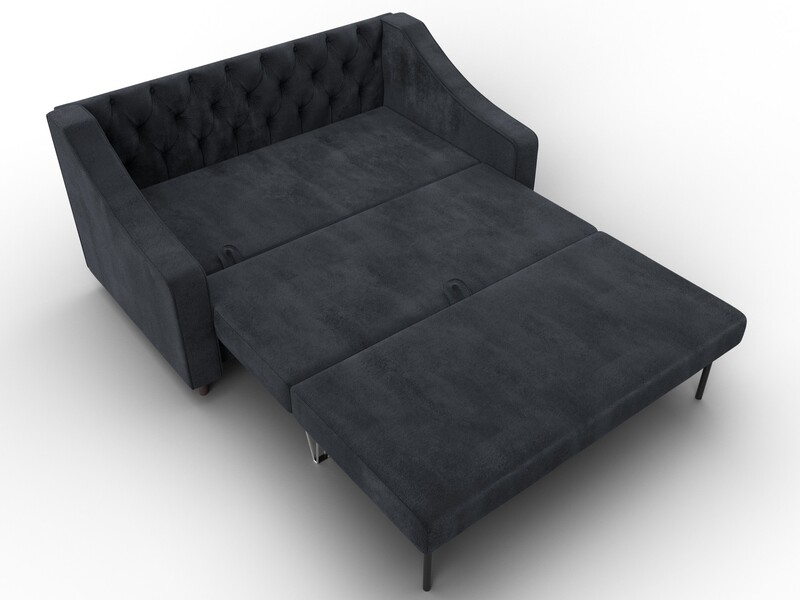 Диван прямой Лига-071, Велюр, TOWER 11 темно-серый