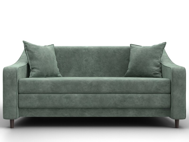 Диван прямой Лига-071, Велюр, BRUT 08 зеленый