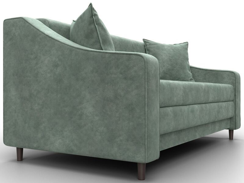 Диван прямой Лига-071, Велюр, BRUT 08 зеленый