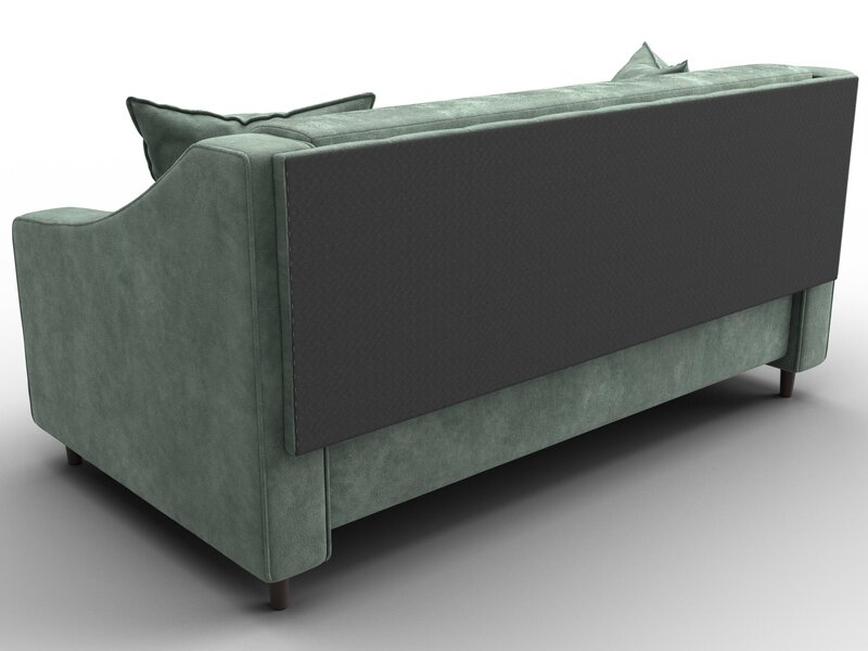 Диван прямой Лига-071, Велюр, BRUT 08 зеленый
