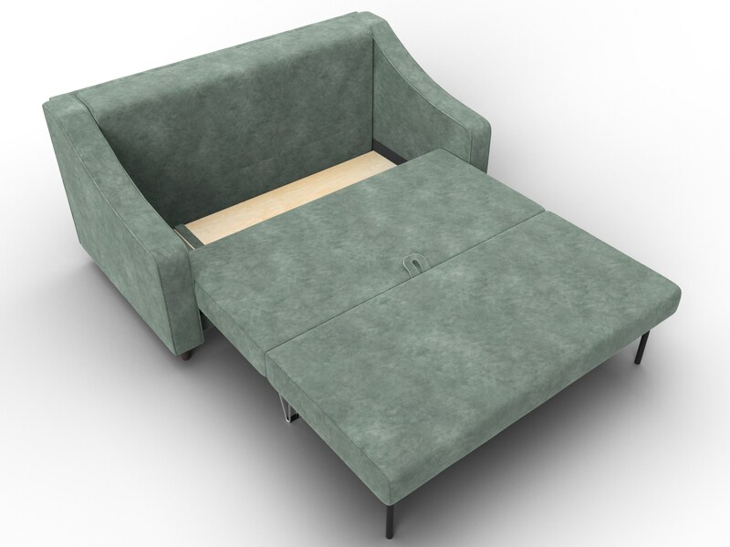 Диван прямой Лига-071, Велюр, BRUT 08 зеленый