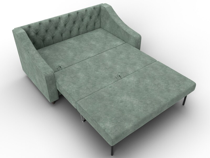 Диван прямой Лига-071, Велюр, BRUT 08 зеленый