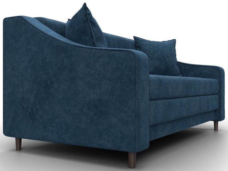 Диван прямой Лига-071, Велюр, BRUT 11 синий