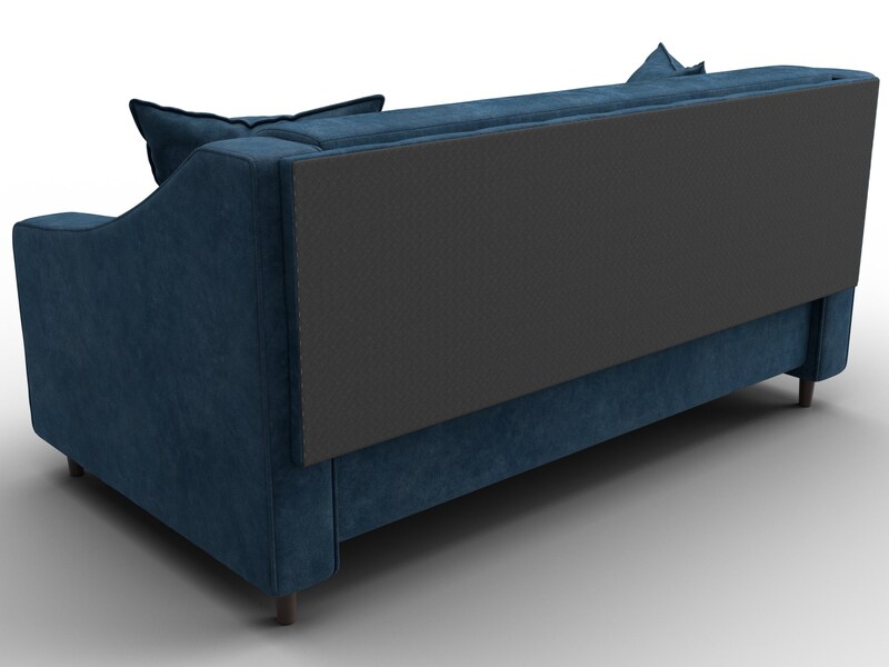 Диван прямой Лига-071, Велюр, BRUT 11 синий