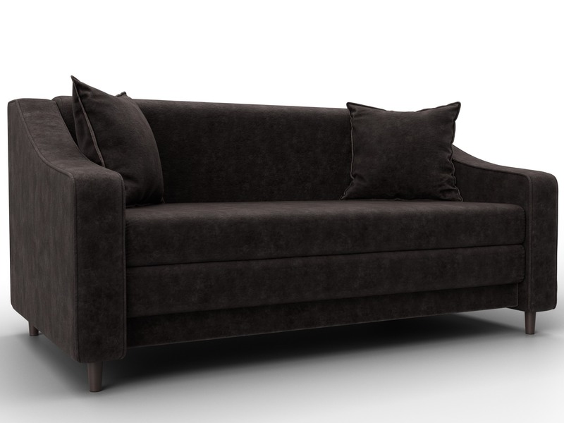 Диван прямой Лига-071, Велюр, BRUT 17 коричневый