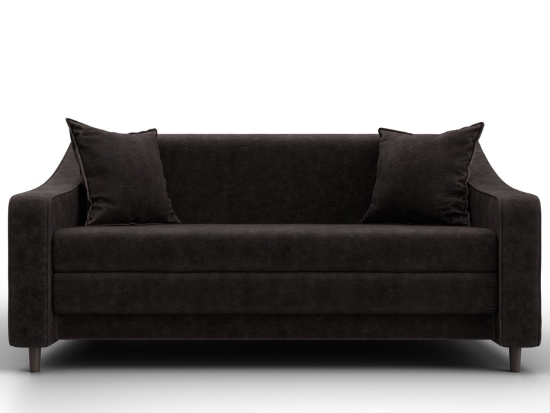 Диван прямой Лига-071, Велюр, BRUT 17 коричневый