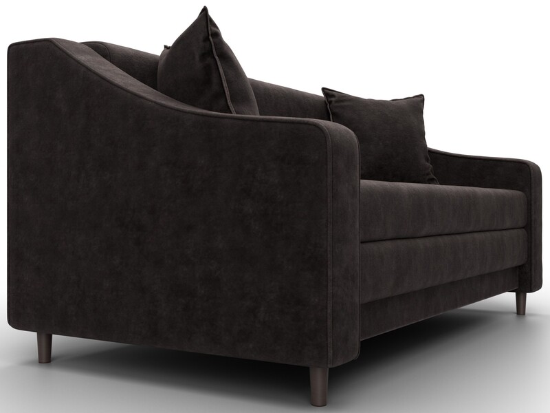 Диван прямой Лига-071, Велюр, BRUT 17 коричневый