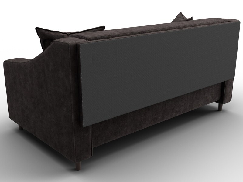 Диван прямой Лига-071, Велюр, BRUT 17 коричневый