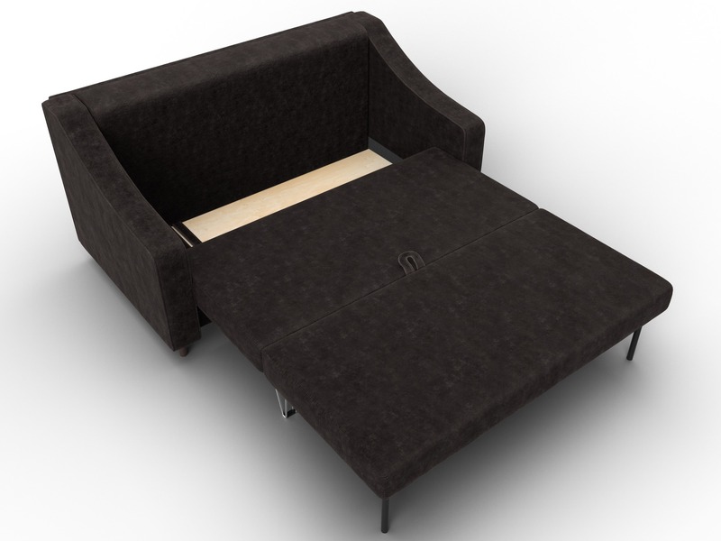 Диван прямой Лига-071, Велюр, BRUT 17 коричневый