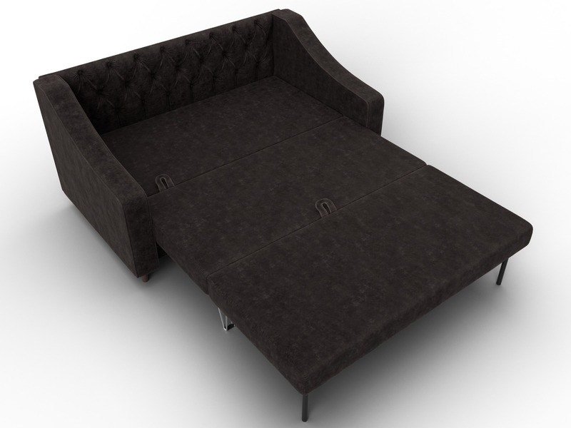 Диван прямой Лига-071, Велюр, BRUT 17 коричневый