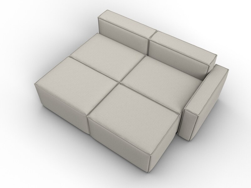 Диван угловой модульный Лига-063 угол правый, Рогожка, Амур 02 бежевый